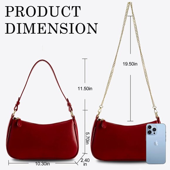 Compact Vegan Leather Hobo Purse with Adjustable Shoulder Strap for Any Occasion - Picture 3 of 7